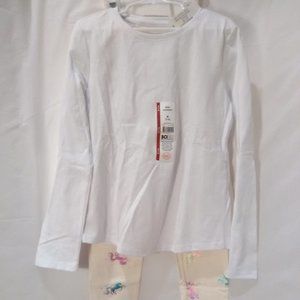 Wonder Nation Girls Long Sleeve Shirt & Unicorn Leggings Set Color Size 7/8 M